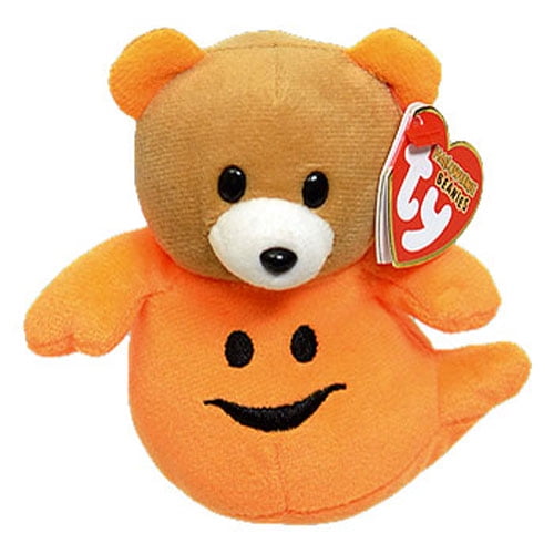 Ty Haunt The Halloween Ghost Beanie Baby Orange Plush Stuffed Animal for sale online